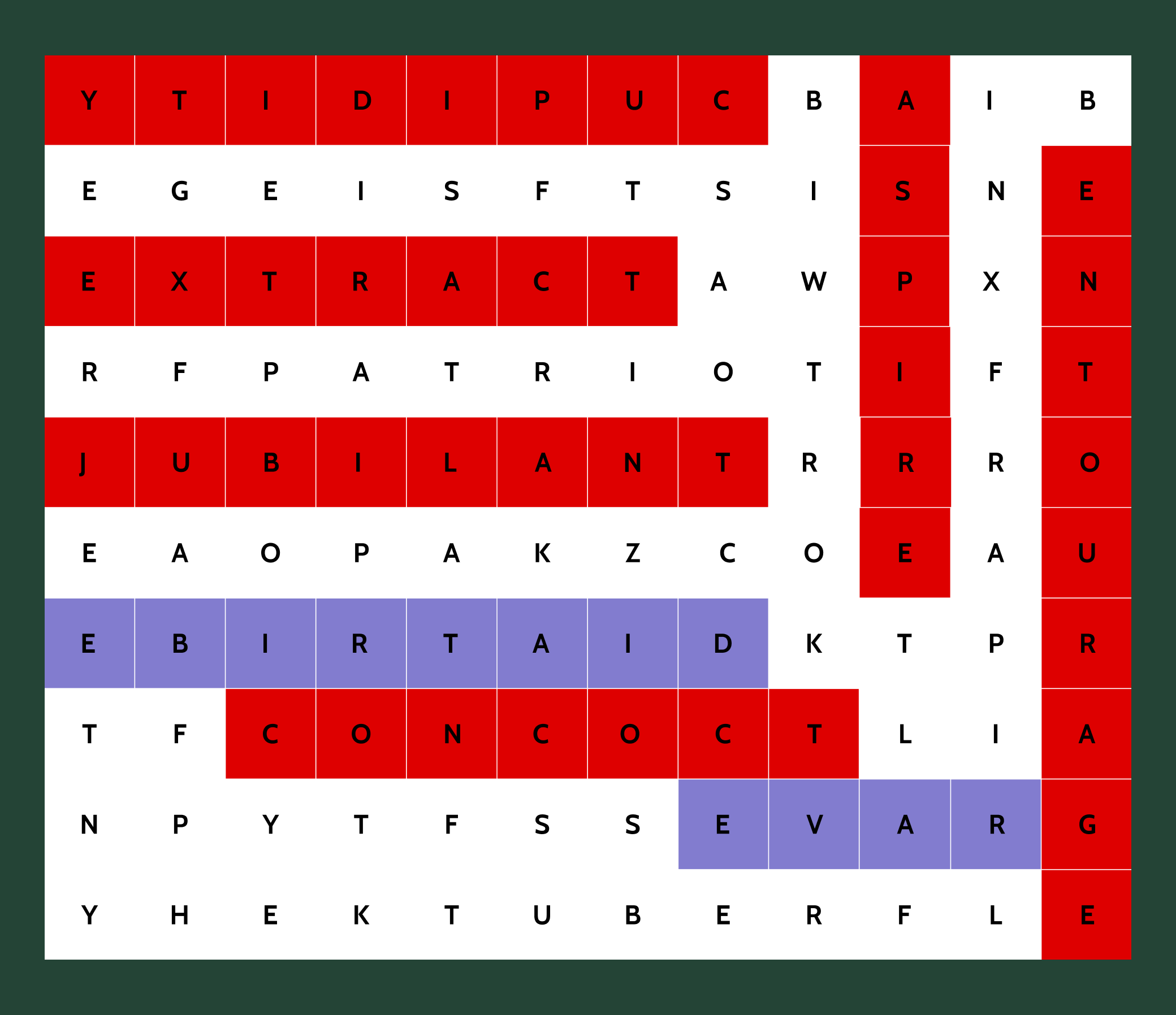 Wordsearch Solution for 12/18/2025
